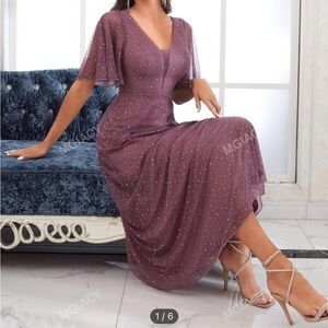 Elegant Mauve Evening Dress